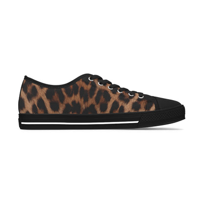 Leopard Print Women's Low Top Sneakers