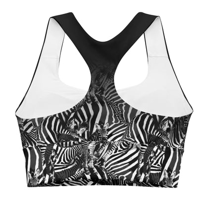 Zebra Longline sports bra