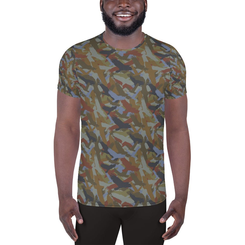 Bald Eagle Camo in Midnight Men's Athletic T - shirt - Alfano Dry Goods