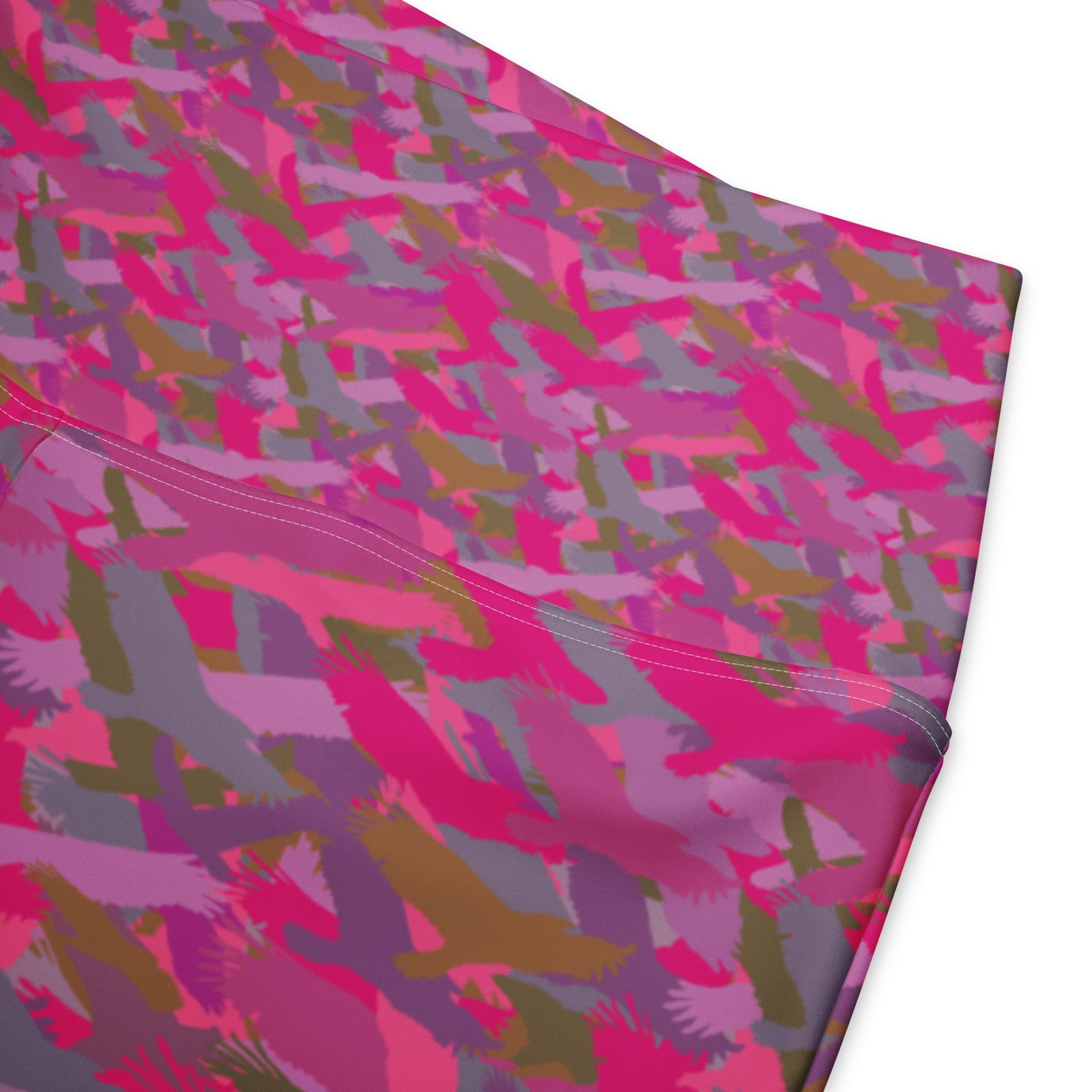 Bald Eagle Camo in Pinks and Purple Flare leggings - Alfano Dry Goods