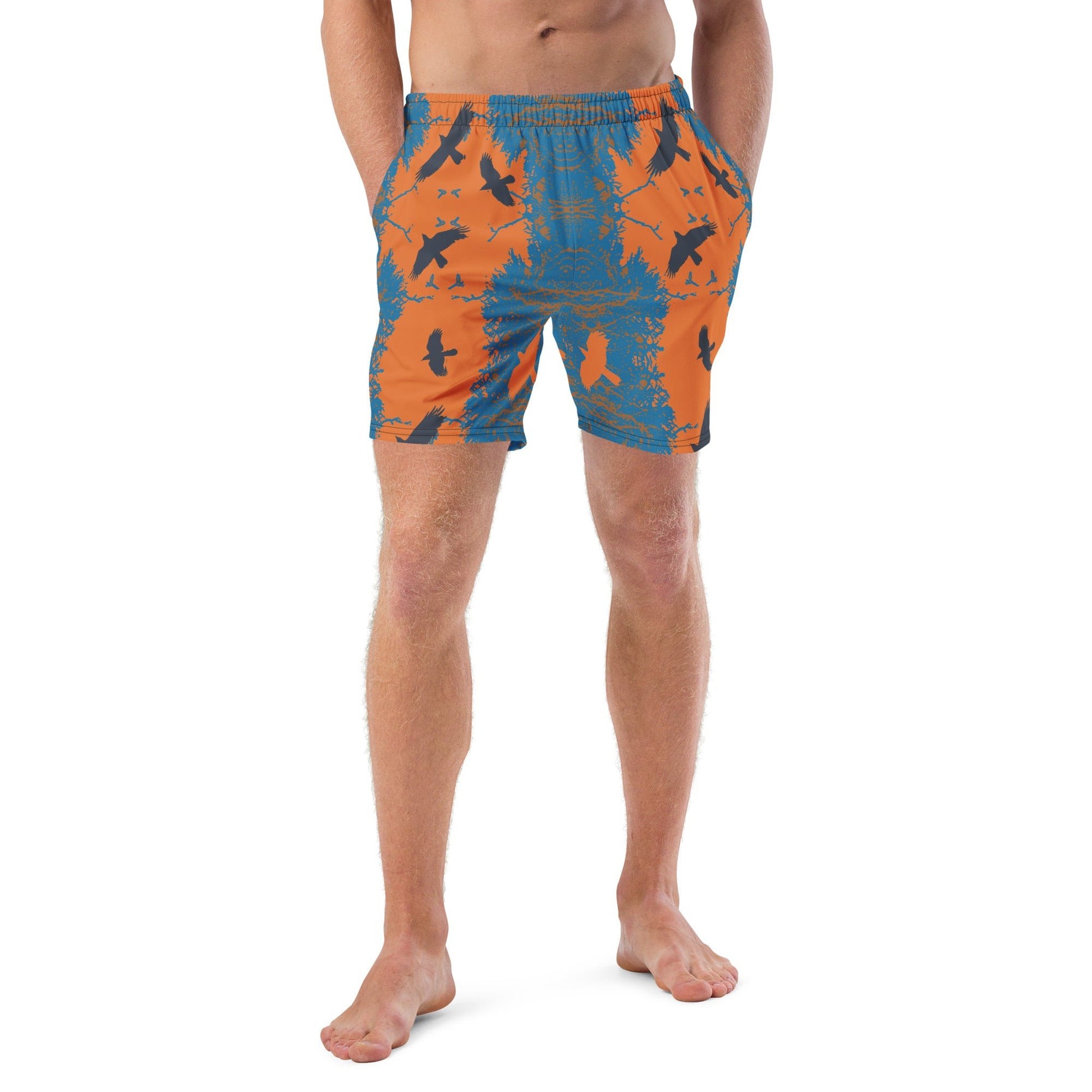 Ginger Gem Crows in Flight men's swim trunks - Alfano Dry Goods