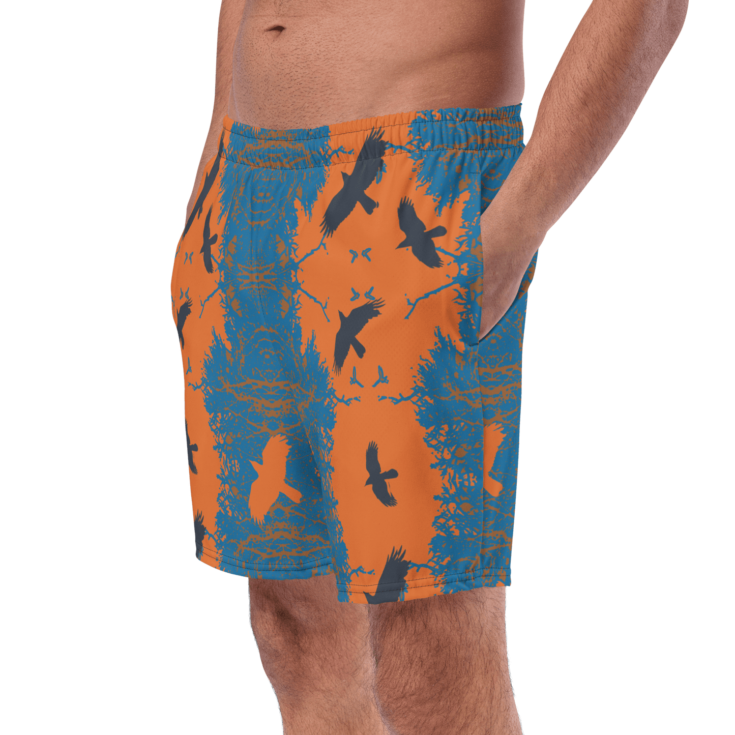 Ginger Gem Crows in Flight men's swim trunks - Alfano Dry Goods