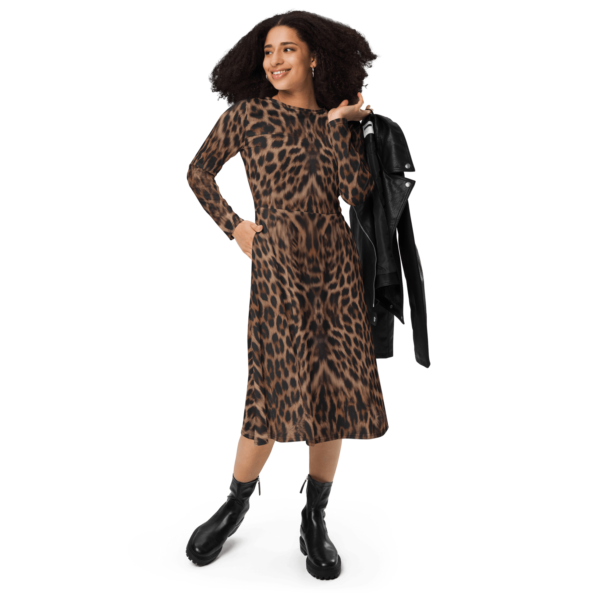 Leopard Forever midi dress - Alfano Dry Goods