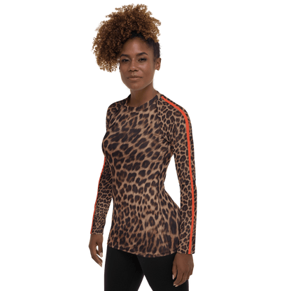 Leopard Rash Guard Orange Stripe - Alfano Dry Goods