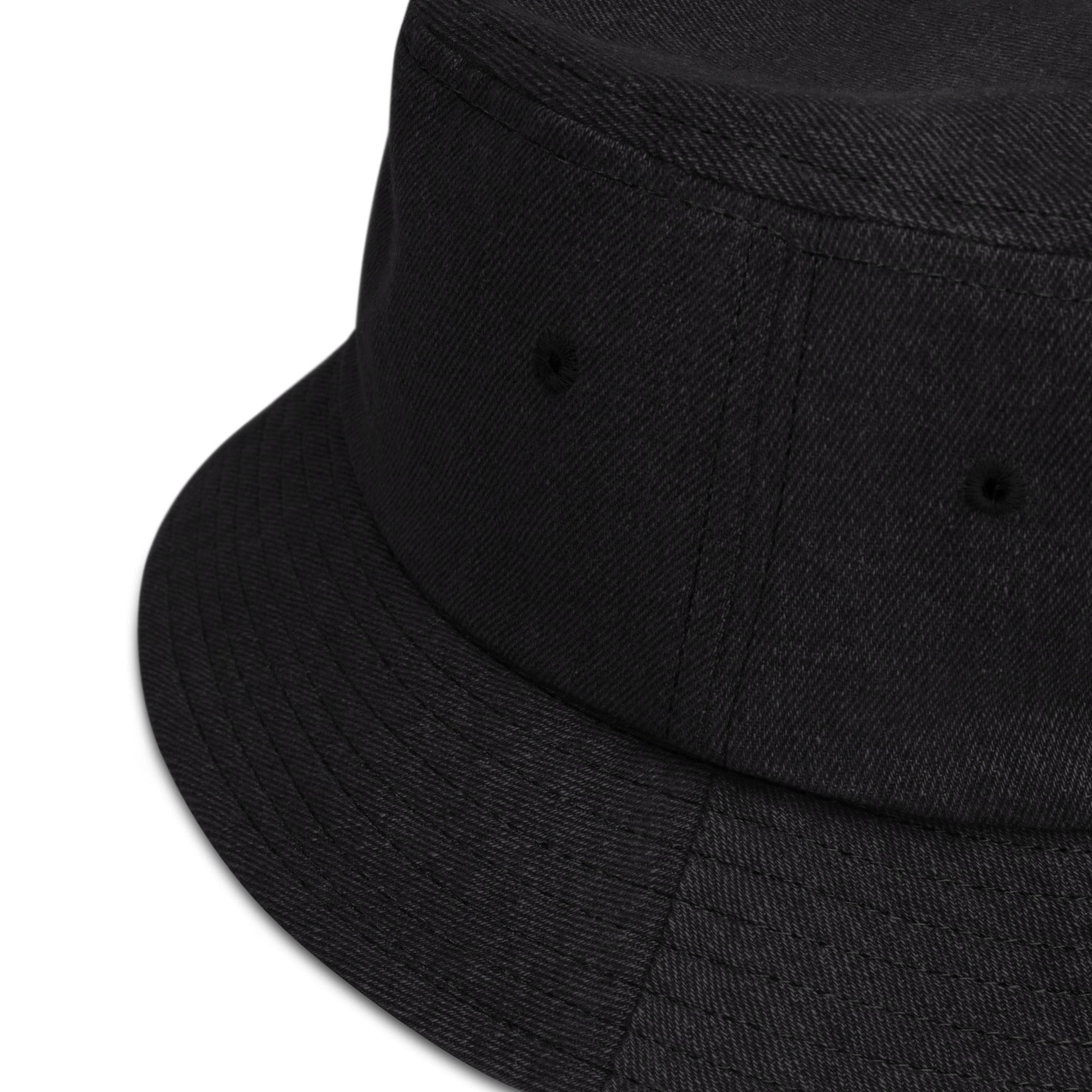 Leopard Stitch Denim bucket hat - Alfano Dry Goods