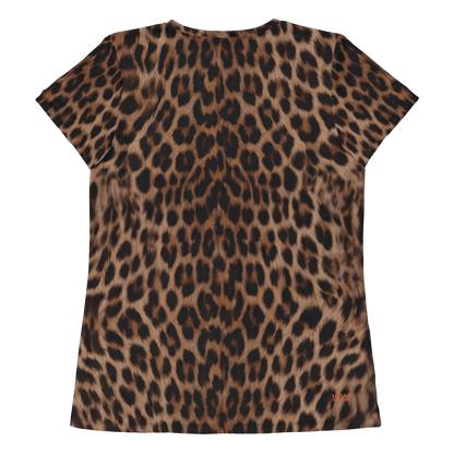 Leopard Women's Athletic T - shirt - Alfano Dry Goods