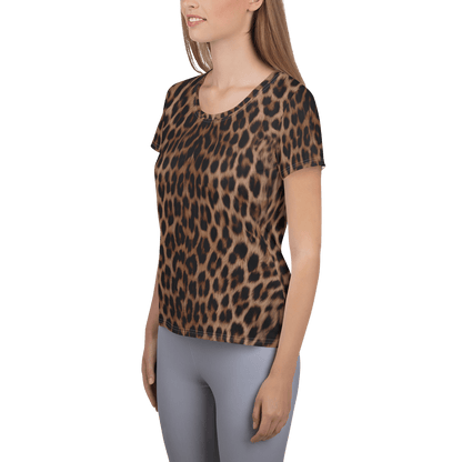 Leopard Women's Athletic T - shirt - Alfano Dry Goods