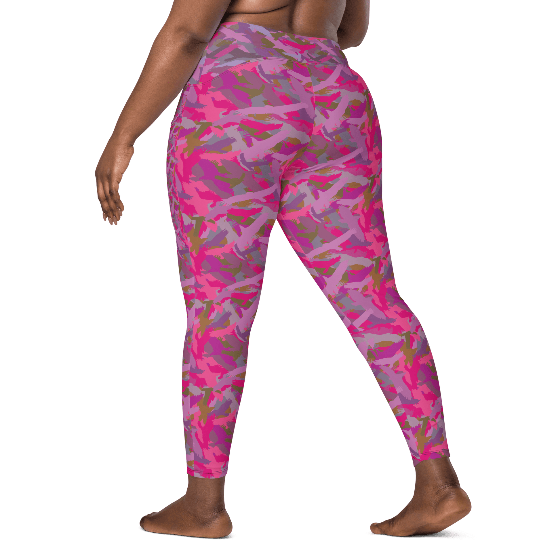 Pink eagle recycled leggings with pockets! - Alfano Dry Goods