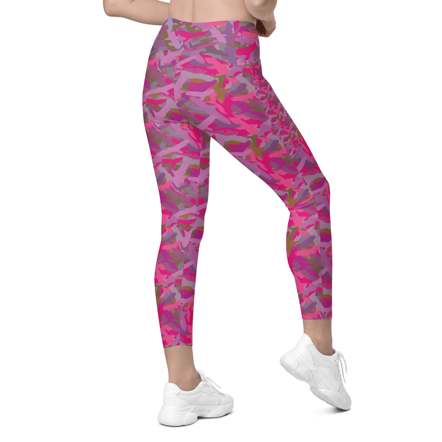 Pink eagle recycled leggings with pockets! - Alfano Dry Goods