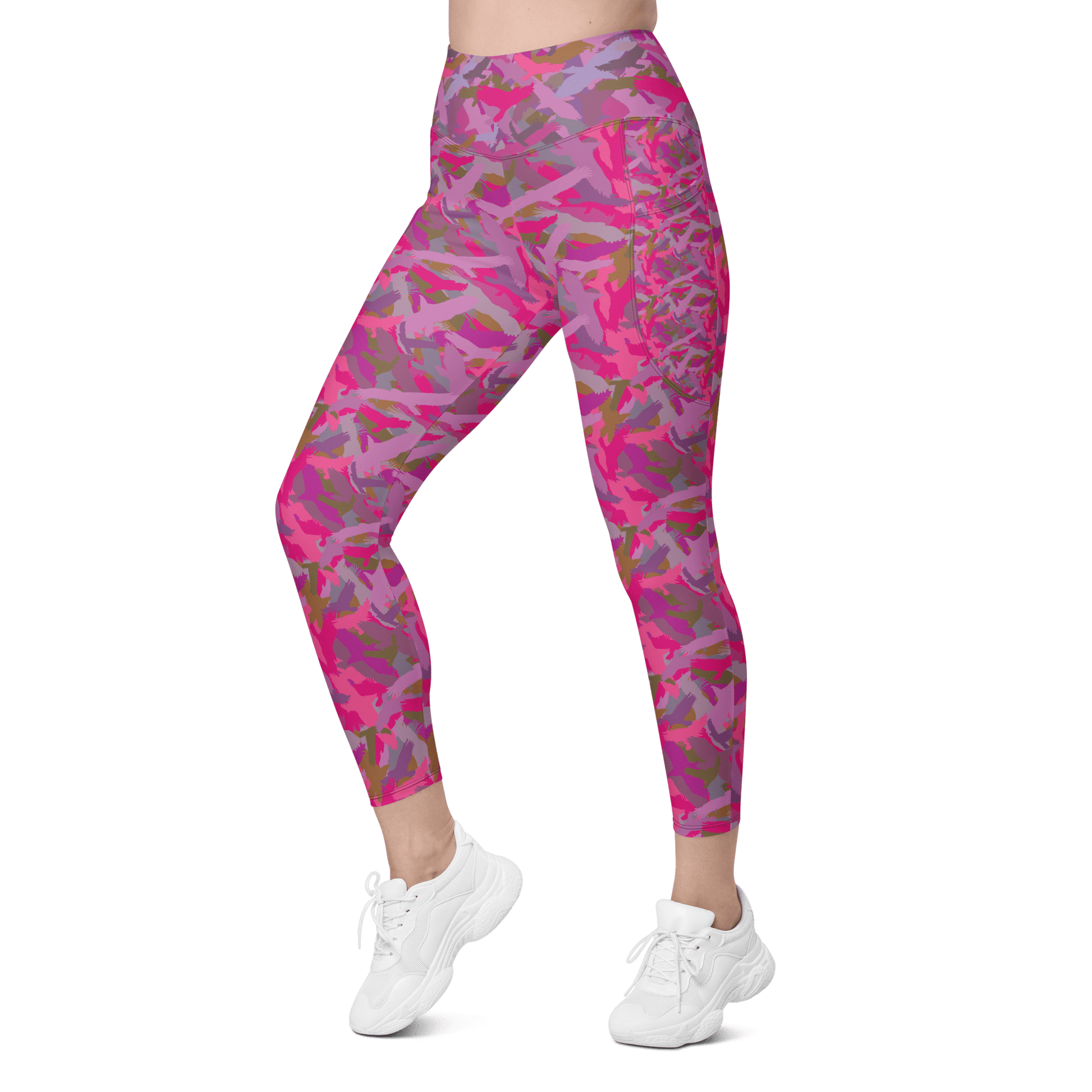 Pink eagle recycled leggings with pockets! - Alfano Dry Goods