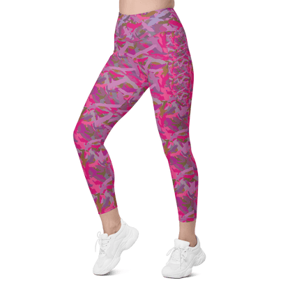 Pink eagle recycled leggings with pockets! - Alfano Dry Goods