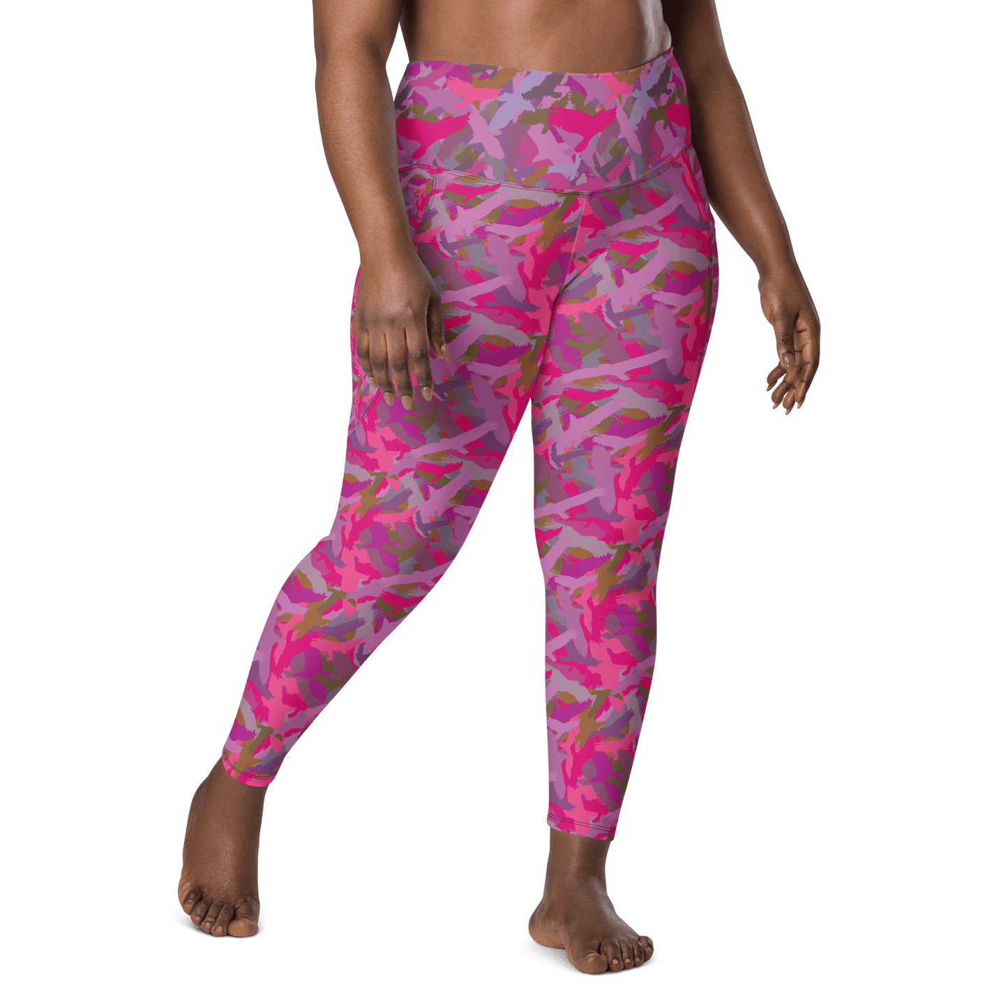 Pink eagle recycled leggings with pockets! - Alfano Dry Goods