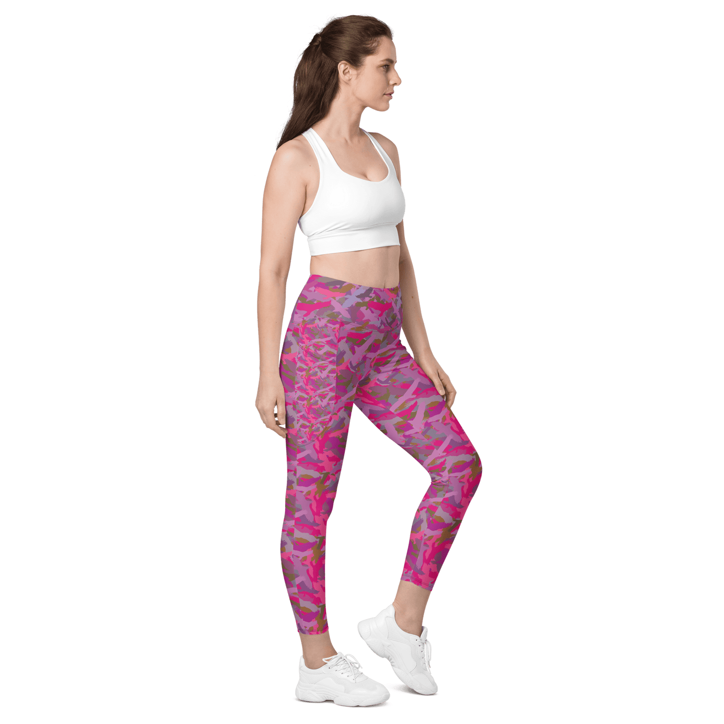 Pink eagle recycled leggings with pockets! - Alfano Dry Goods