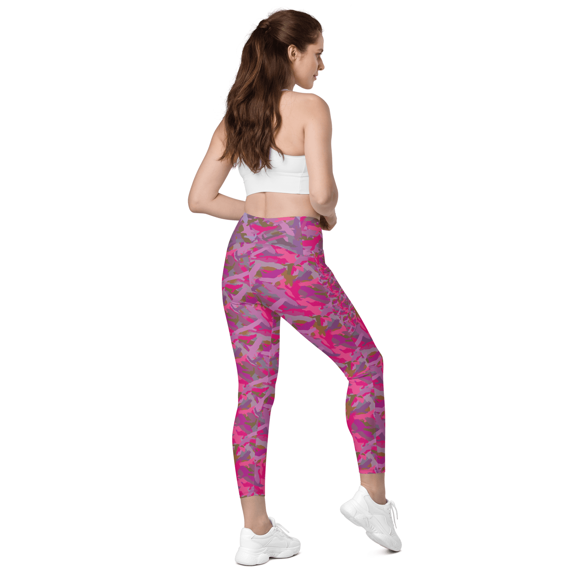 Pink eagle recycled leggings with pockets! - Alfano Dry Goods