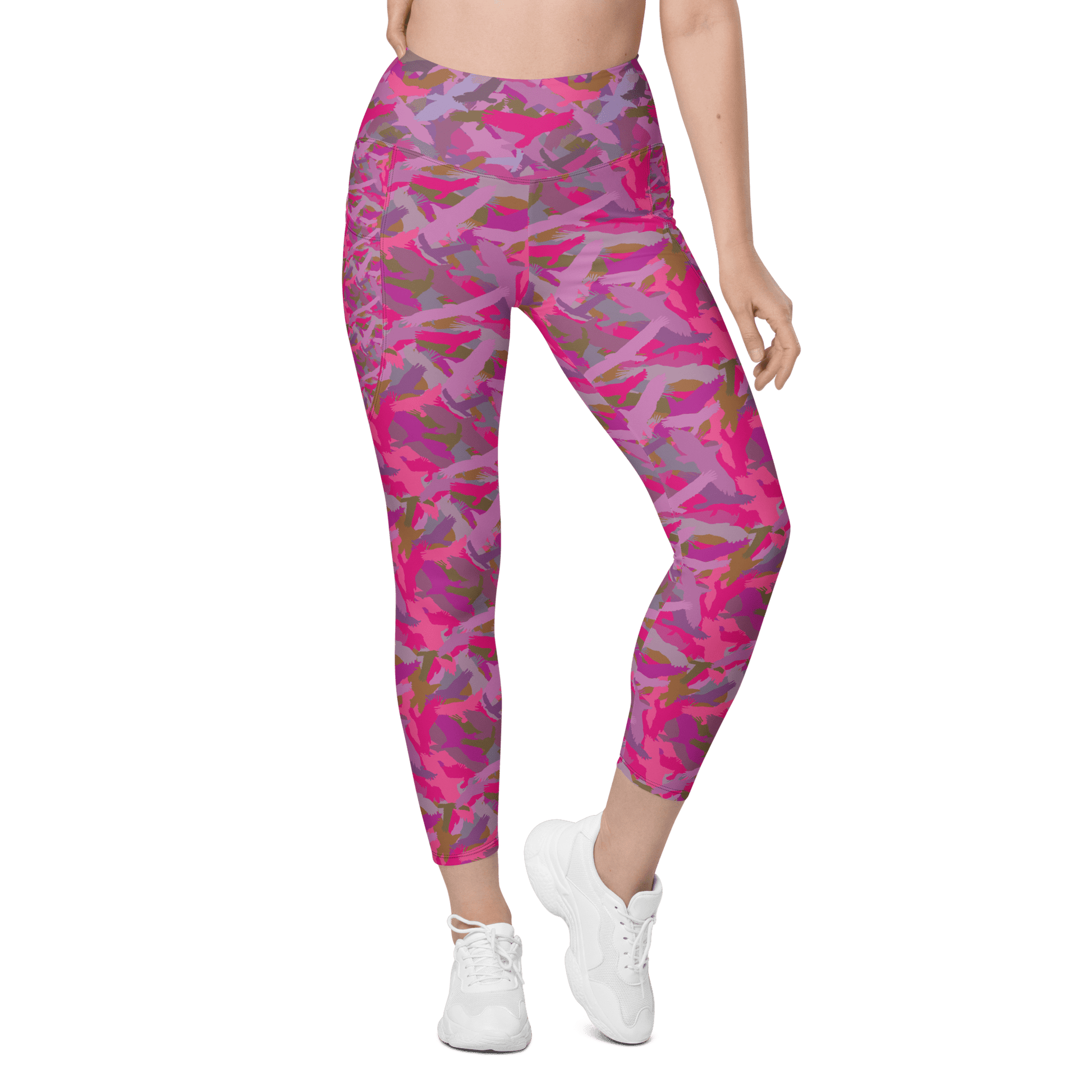 Pink eagle recycled leggings with pockets! - Alfano Dry Goods