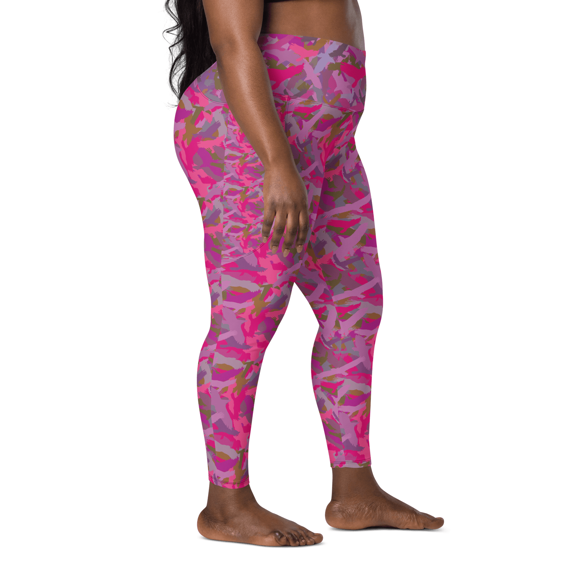 Pink eagle recycled leggings with pockets! - Alfano Dry Goods