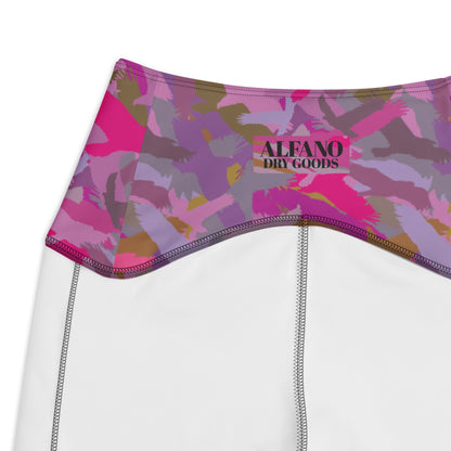 Pink eagle recycled leggings with pockets! - Alfano Dry Goods