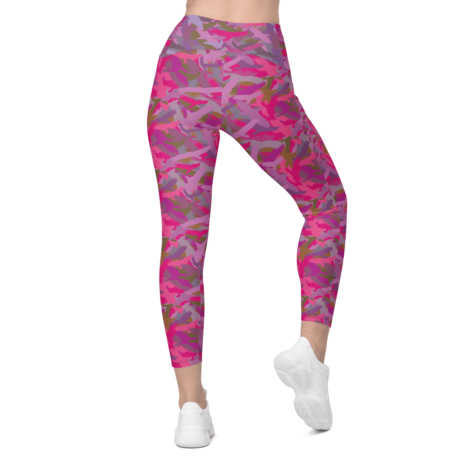 Pink eagle recycled leggings with pockets! - Alfano Dry Goods