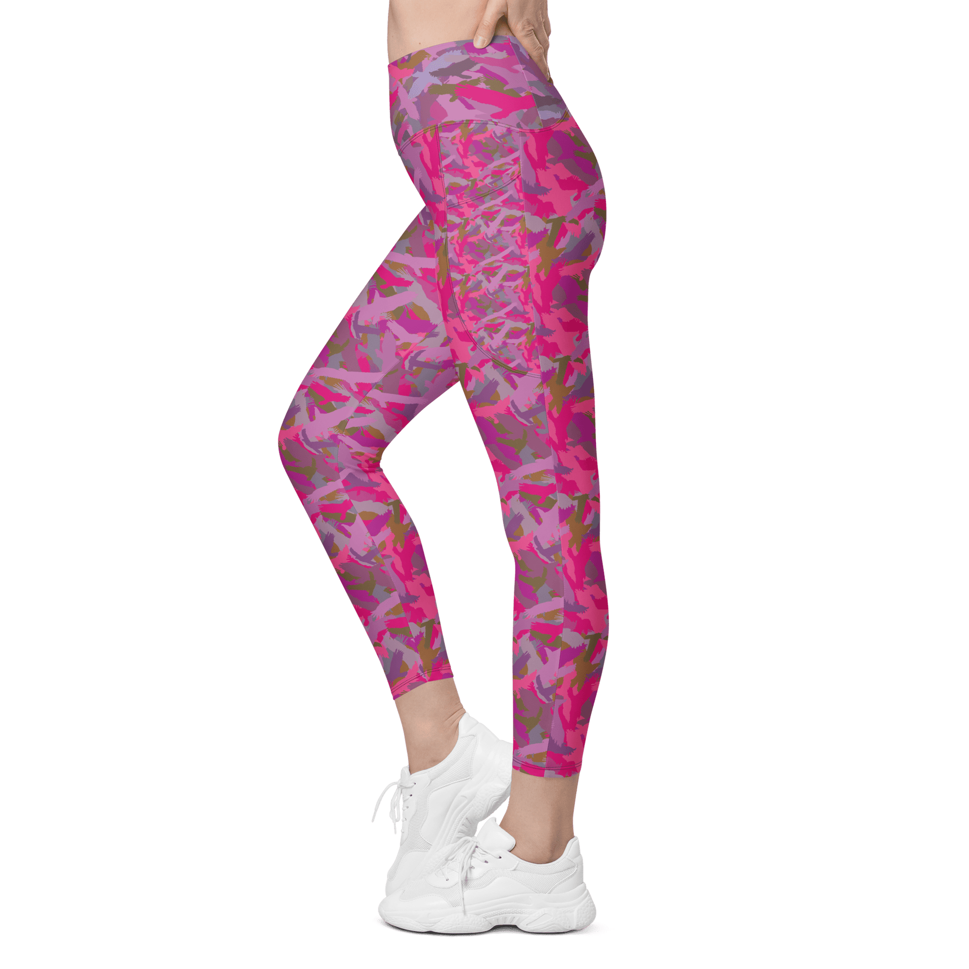 Pink eagle recycled leggings with pockets! - Alfano Dry Goods