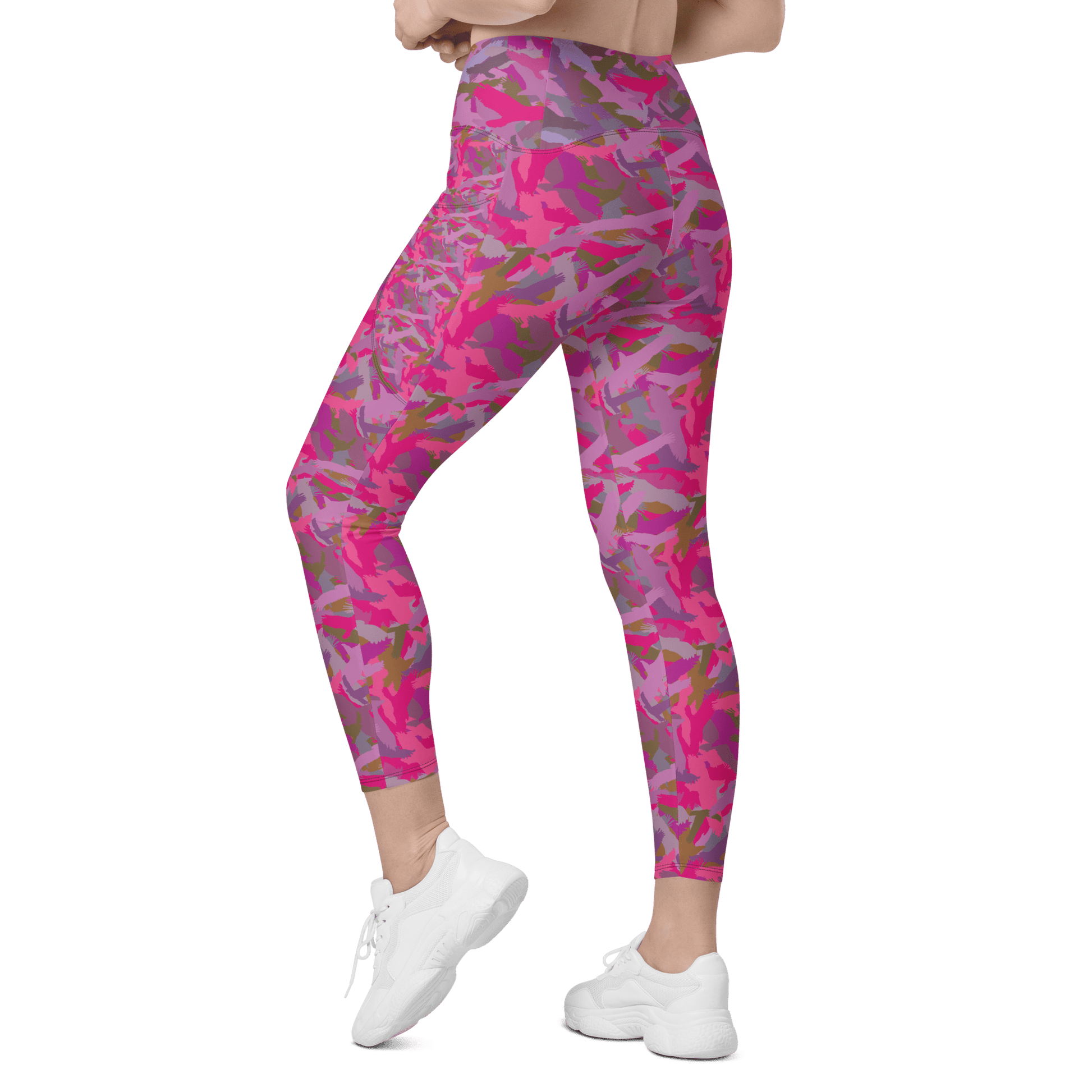 Pink eagle recycled leggings with pockets! - Alfano Dry Goods