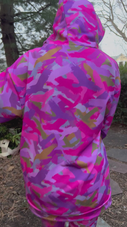 The Bald Eagle Camo HOODIE in Pinks and Purples
