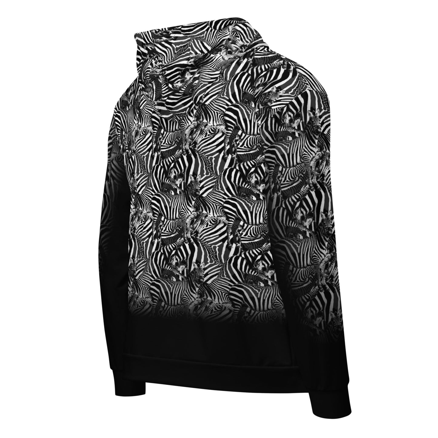 Zebra gradient Unisex zip - up hoodie - Alfano Dry Goods