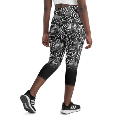 Zebra Gradient Yoga Capri Leggings - Alfano Dry Goods