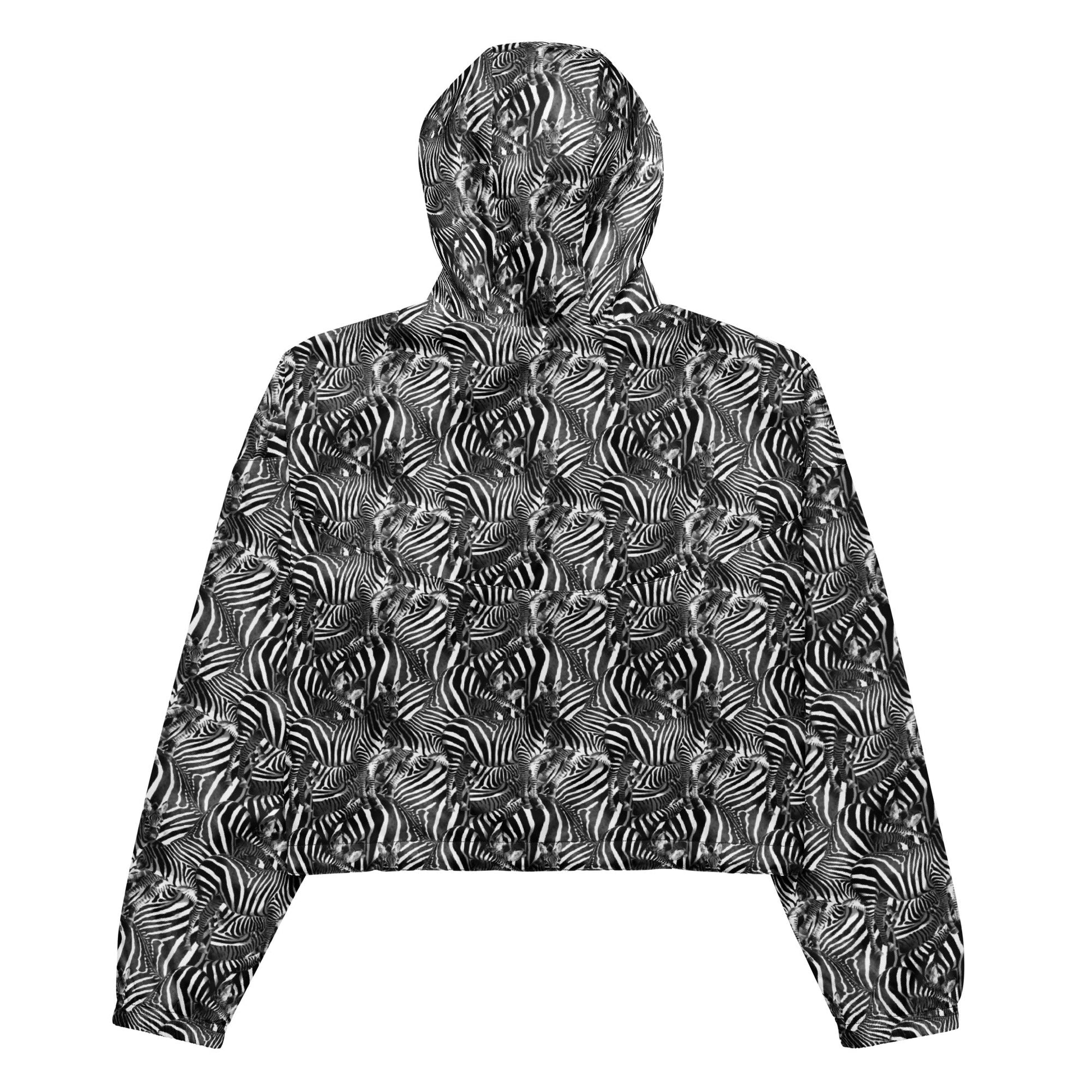 Zebra print Women’s cropped windbreaker - Alfano Dry Goods