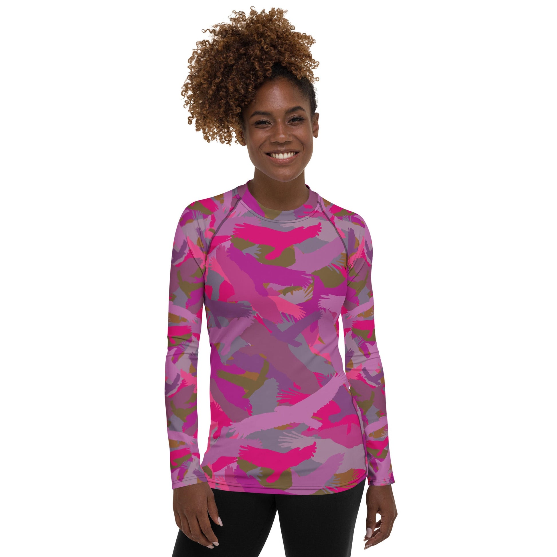 Bald Eagle Camouflage in Pinks - Women's Rash Guard - Alfano Dry Goods