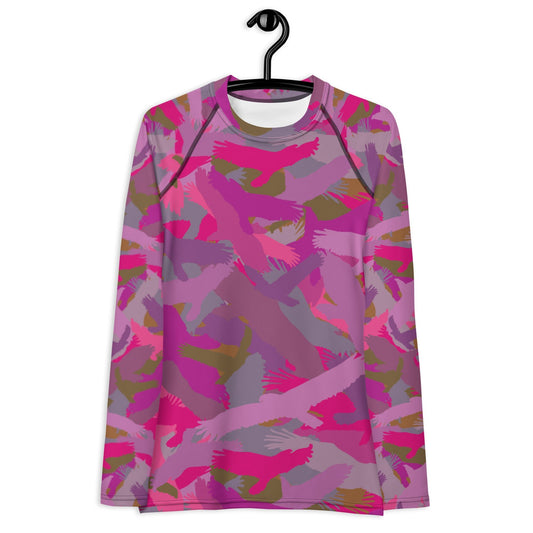 Bald Eagle Camouflage in Pinks - Women's Rash Guard - Alfano Dry Goods