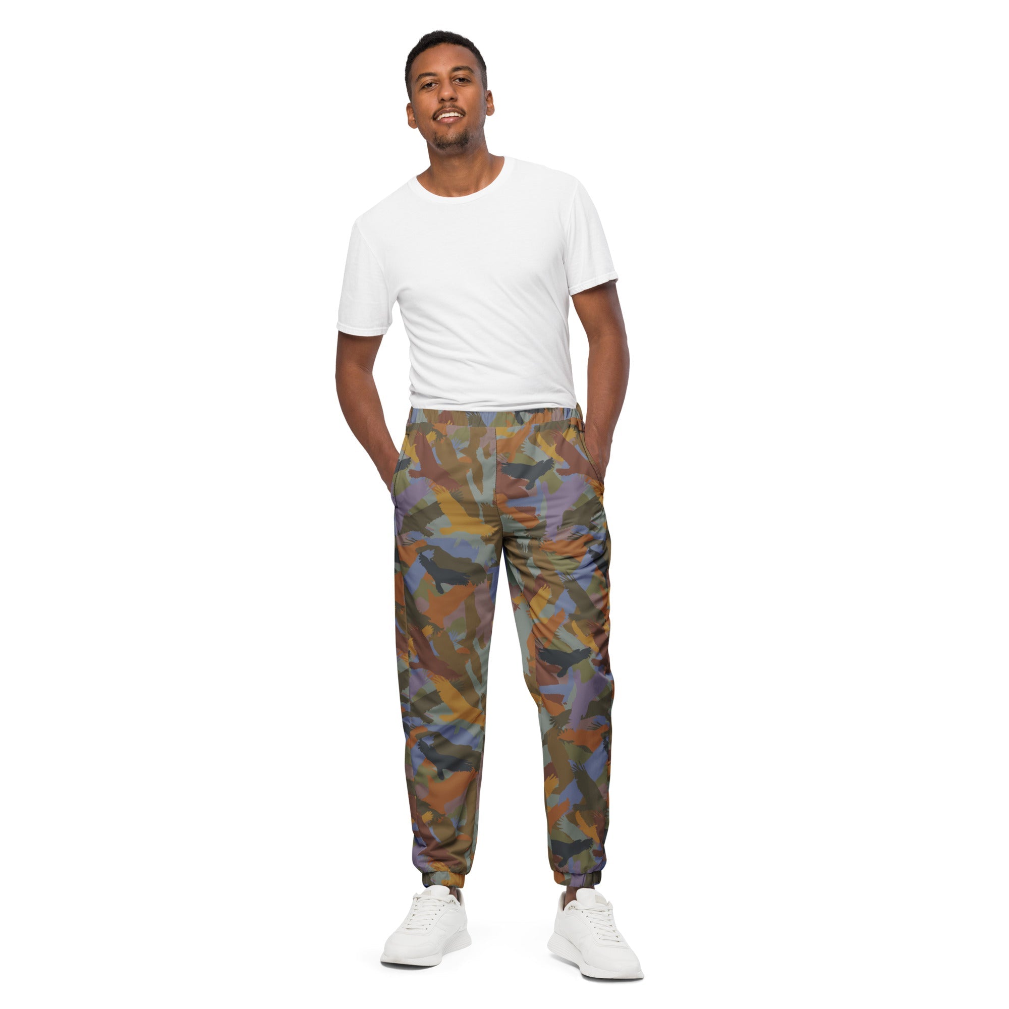 Mens camo track online pants