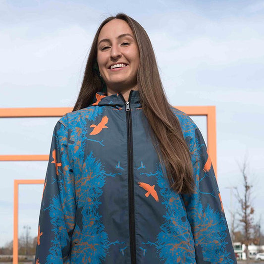 Crows in Flight - Women’s (Unisex) windbreaker - Ginger Gem - Alfano Dry Goods