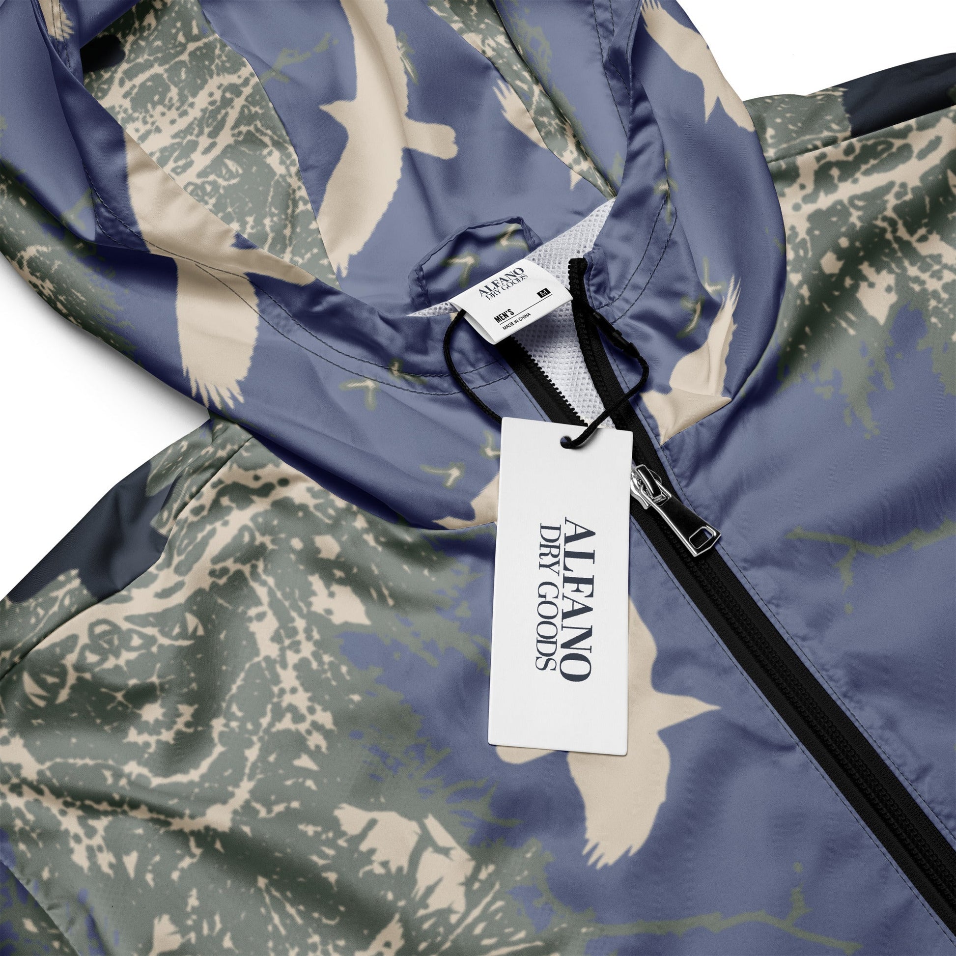 Crows in Flight- Women’s (Unisex) windbreaker - Smoked Grass - Alfano Dry Goods